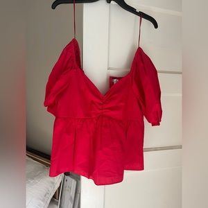 Red English Factory Top